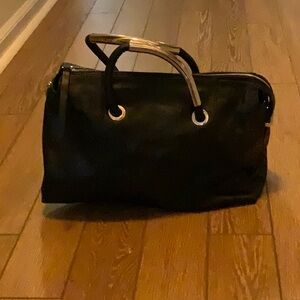 Reiss Black Murphey Soft Zipped Tote